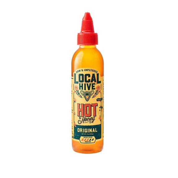 Local Hive, Original Hot Honey Raw & Unfiltered, 9.0 oz Bottle