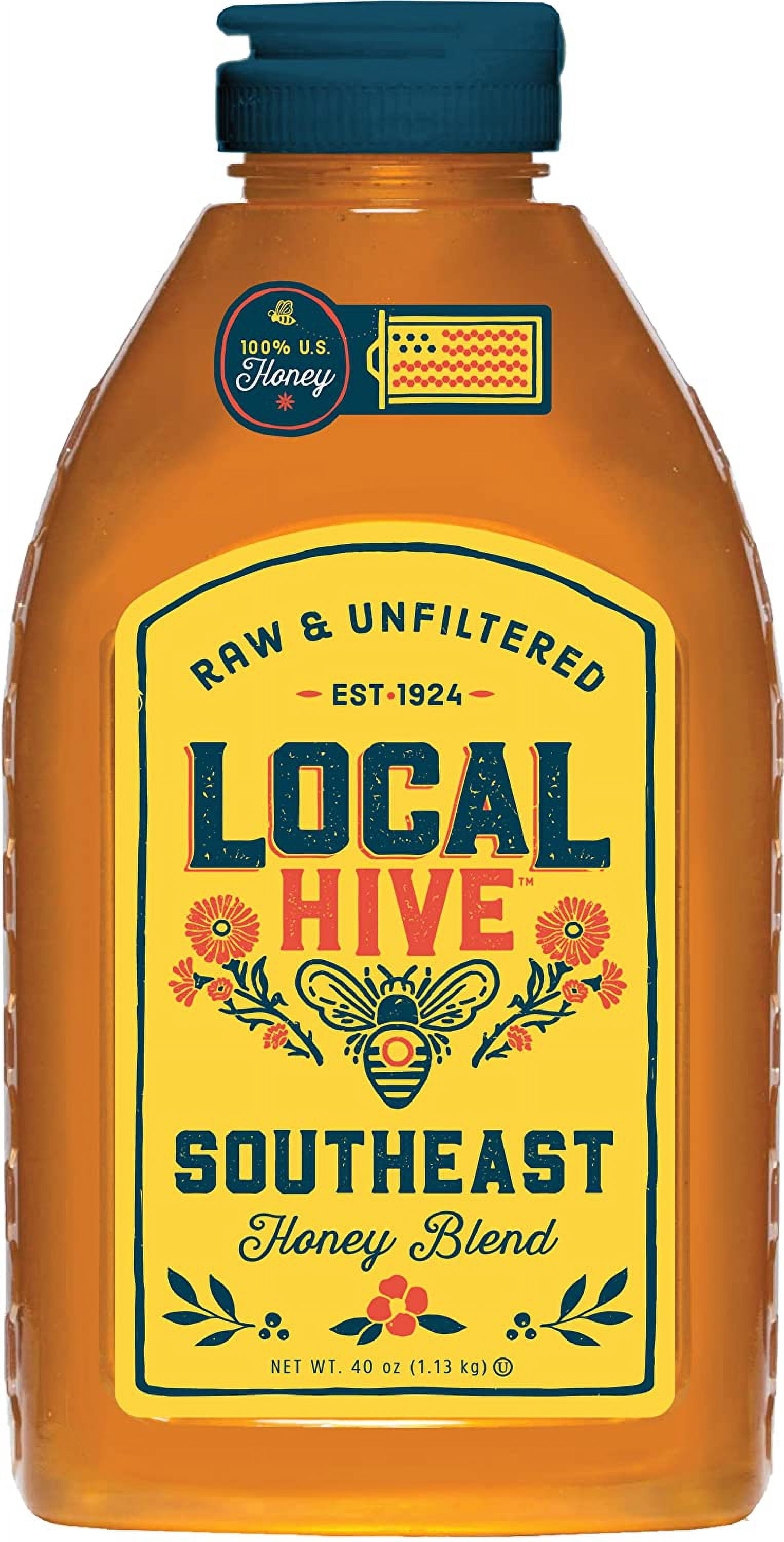 Local Hive, Raw Honey, Pure and Unfiltered, Local Southeast Beekeepers, 40oz