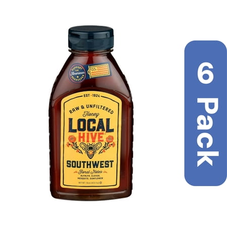 Local Hive Raw and Unfiltered Southwest Honey (Pack of 6)