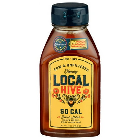 Local Hive So Cal Local Raw Honey 12 oz (Pack of 6)