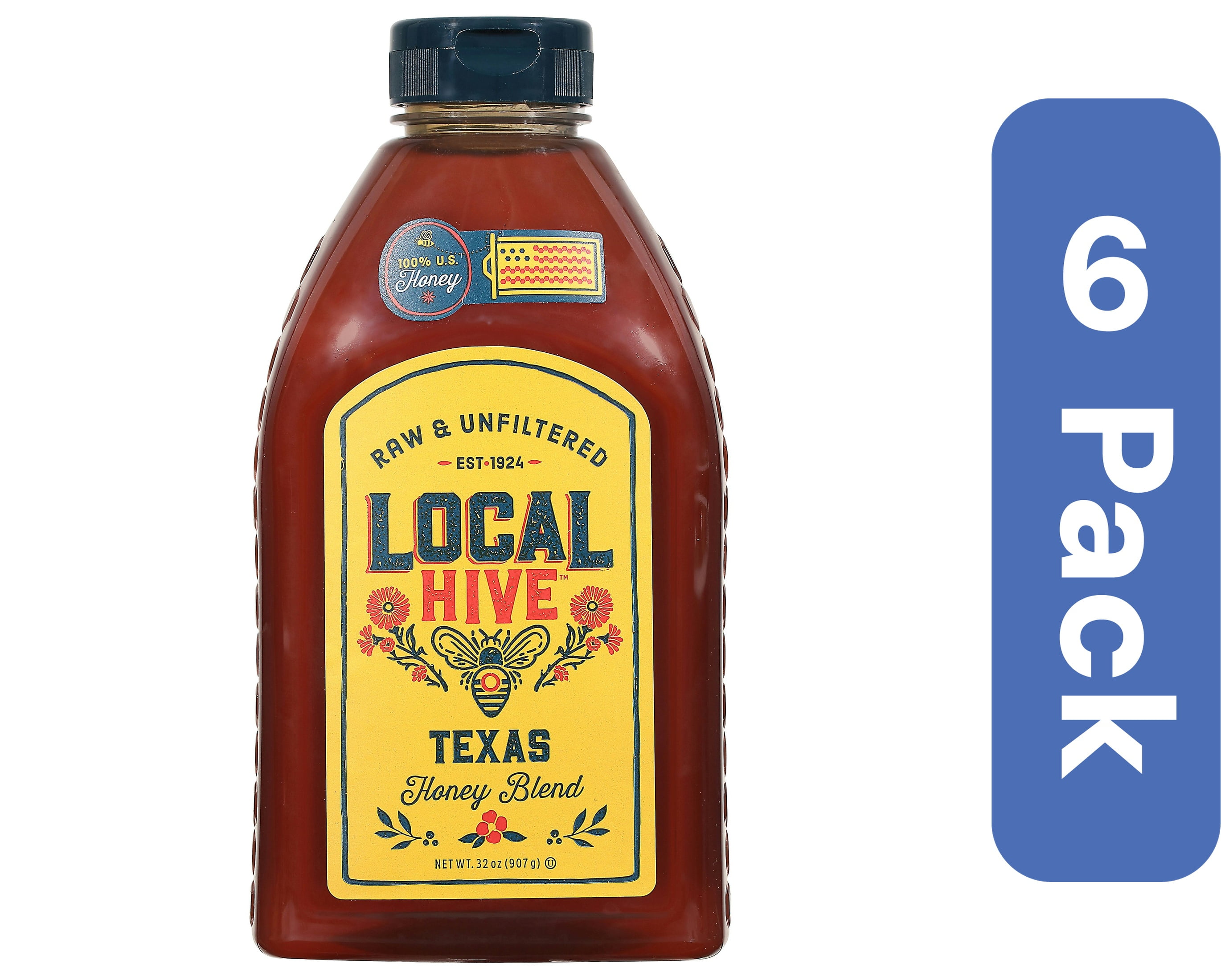 Local Hive Texas Honey 32 oz (Pack Of 6)