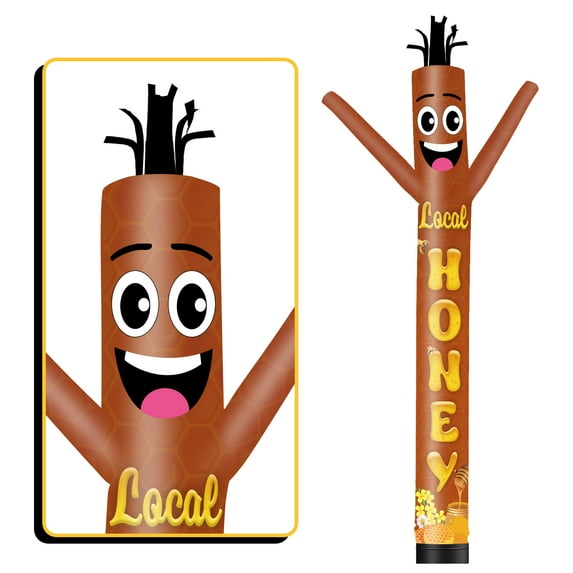 Local Honey Inflatable Tube Man Wacky Wavy Dancing Guy for Outdoor Decoration Advertising Business Promotion (Blower Not Included)