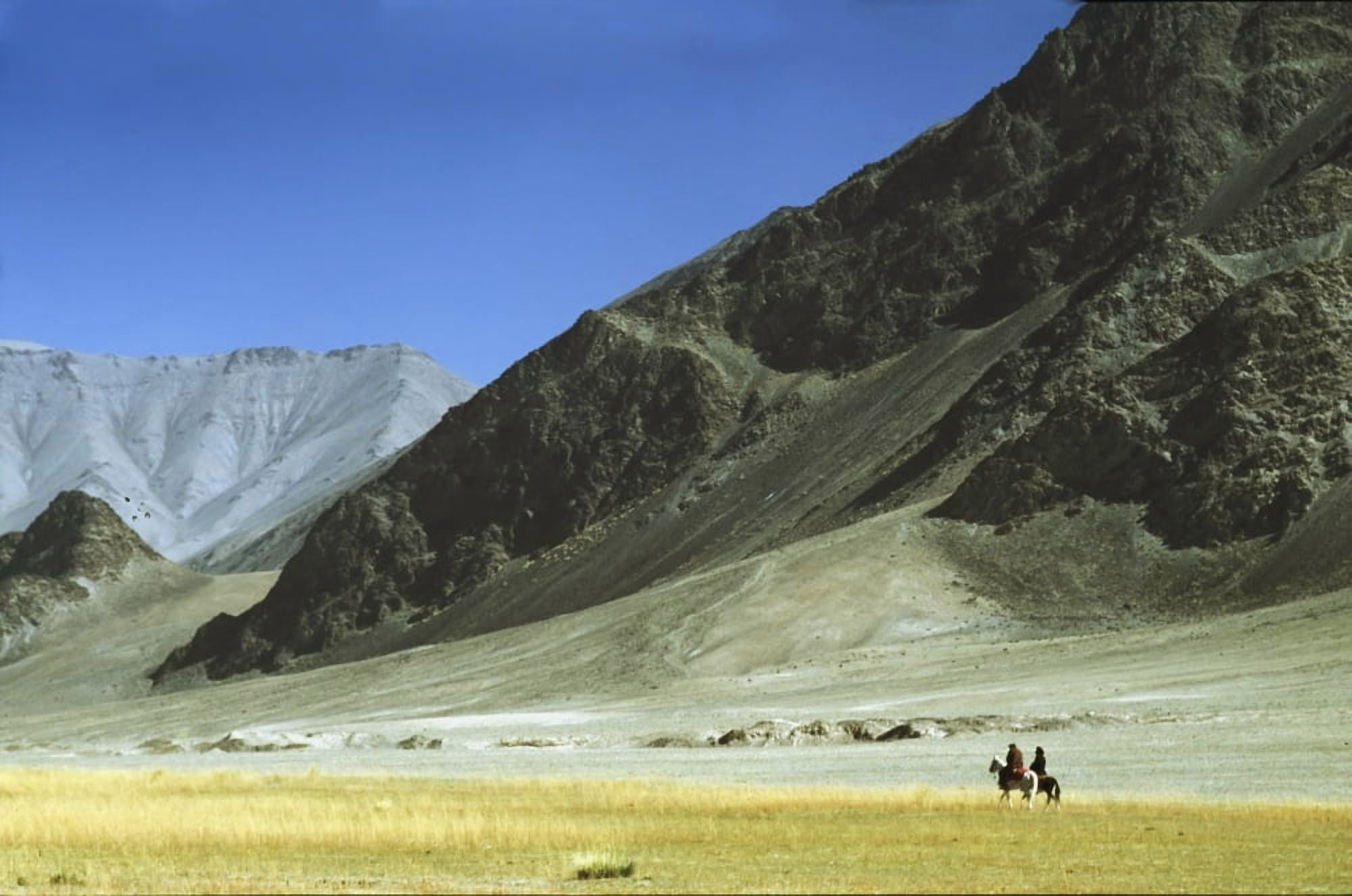 Local Horsemen In Pamirs MountainsXinjiangChina Canvas Art - Rob Penn Design Pics (19 x 12)