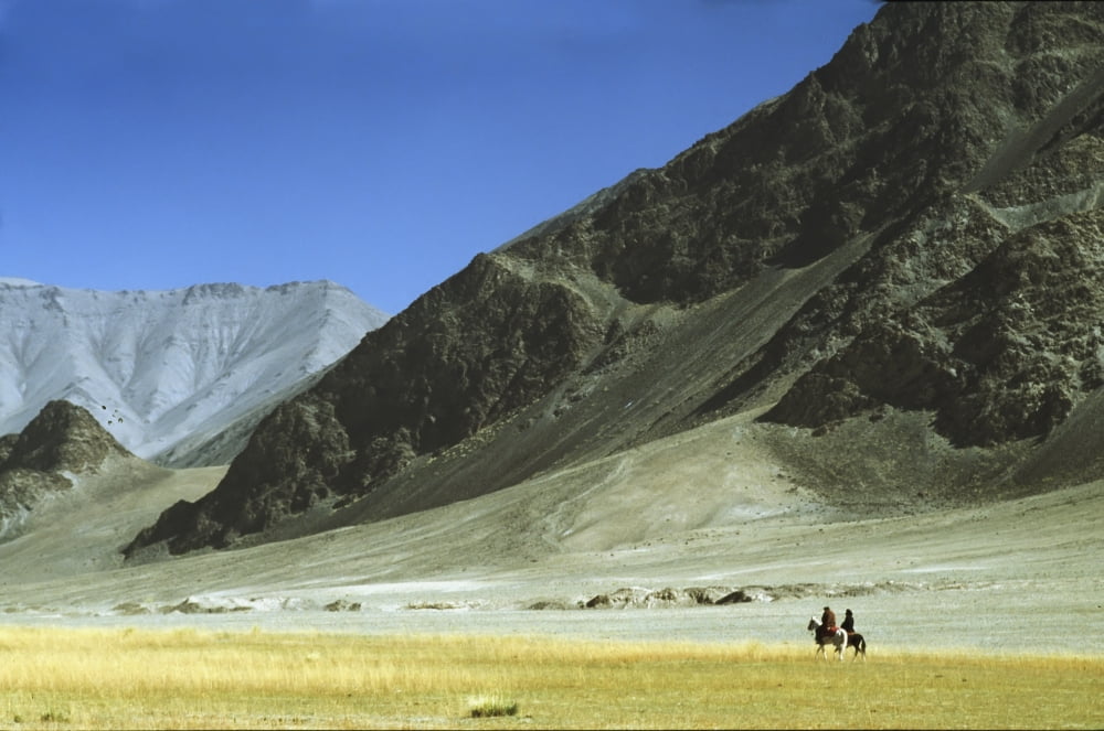 Local Horsemen In Pamirs MountainsXinjiangChina Canvas Art - Rob Penn Design Pics (38 x 24)