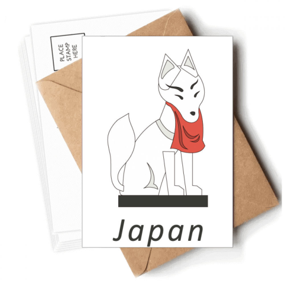 Local Japanese Famous Fox Postcards Envelopes Blank Note Cards Mailing