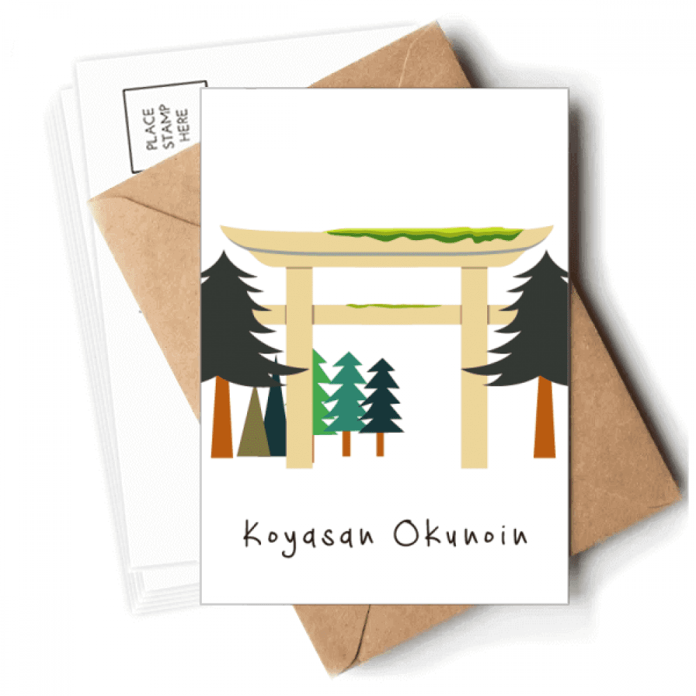 Local Japanese Koyasan Okunoin Postcards Envelopes Blank Note Cards Mailing