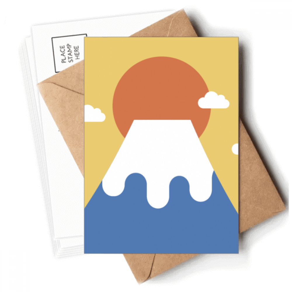 Local Japanese Sun Rise Art Deco  Fashion Postcards Envelopes Blank Note Cards Mailing