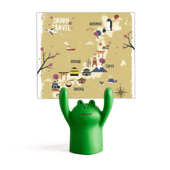 Local Japanese Travelling map Memo Holder Cartoon Animal Frog Stand Decoration