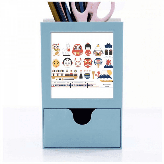 Local Japanese Well Known Stuff Desk Supplies Organizer Pen Holder Card
