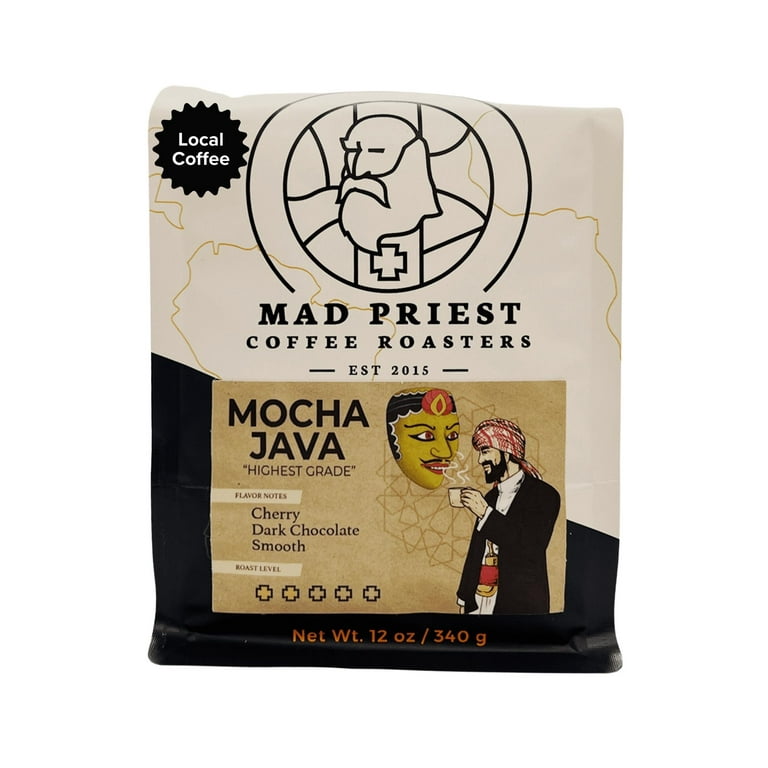 Local Mad Priest Coffee Roasters - Mocha Java Blend, Whole Bean