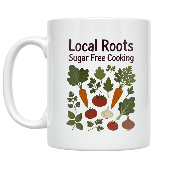 Local Roots Sugar Free Cooking - Health & Nutrition Enthusiast - 11 oz Ceramic Coffee Mug