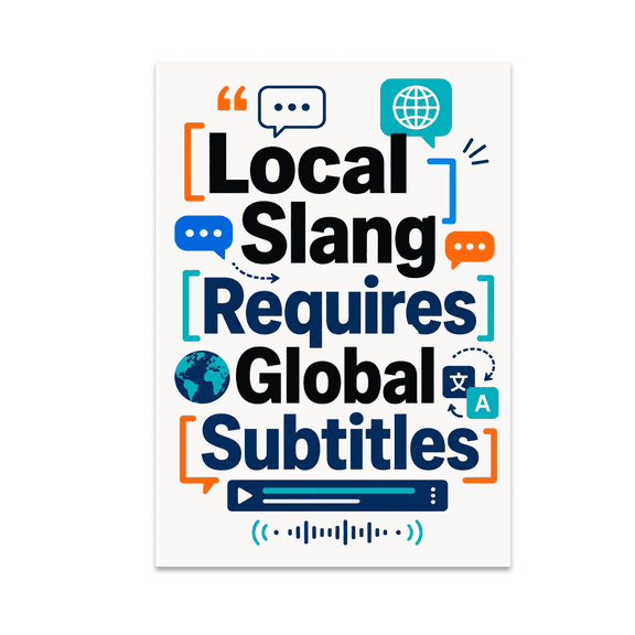 Local Slang Requires Global Subtitles - Digital Professionals - 13x19 Poster Print