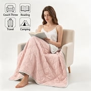 Local Stock Double-Sided Cooling Throw Blanket Queen/King, Ultra-Light & Breathable Reversible Summer Quilt for Night Sweats, Perfect Soft Bedding for Bedroom, Sofa, Camping & Travel