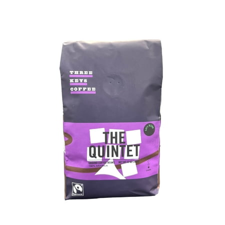 Local Three Keys Coffee Quintet Café Blend Dark Roast, 12oz, Naturally Caffeinated