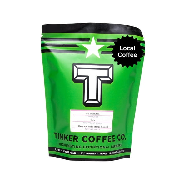 Local Tinker Coffee, Single Origin, Whole Bean, Medium Roast, 8.8oz