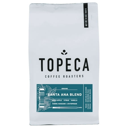 Local Topeca Coffee Santa Ana Blend Whole Bean Light Roast, Naturally Caffeinated