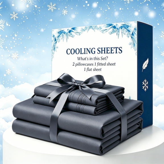 [Local Warehouse]Extra Deep Pocket Bed Sheet Set, Breathable Cooling Sheets, Luxury Hotel Soft Wrinkle-Resistant Fitted Sheet, Flat Sheet，Pillowcase