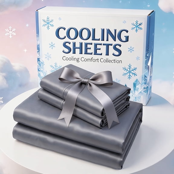 Local Warehouse Fast Shipping: Premium Cooling Bed Sheet Set, Breathable & Wrinkle Resistant, Extra Deep Pocket