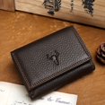 thumbnail image 1 of (Local Warehouse) Men's Trifold Wallet Top Grain Cowhide Wallet for Men Women, 2 ID Windows, 11 Card Slots, 2 Bill Compartments, Large Capacity Credit Card Holder Wallet, Fathers Day Gift for Him, 1 of 5