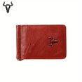 thumbnail image 1 of (Local Warehouse) Slim Minimalist Wallet For Men With Money Clip Genuine Leather Wallet, Men'S Wallet Credit Card Holder RFID Blocking Front Pocket Wallets Holds Cash And Cards Black Color, 1 of 3