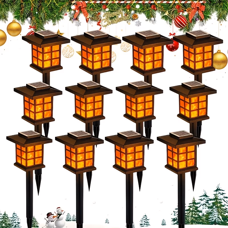 Local warehouse shipping Solar outdoor light warm light1 2pack specifications optional LED solar automatic sensor IP44 garden / sidewalk / courtyard lighting Battery capacity 500mAh