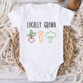 thumbnail image 1 of Locally Grown Baby Bodysuit, Vegetable Baby Bodysuit, Farm Fresh Foodie Baby Shower Gift, Farmers Market, Baby Boy Girl Cute Baby Onesie, BABY BODYSUIT LAT 4424, 1 of 3