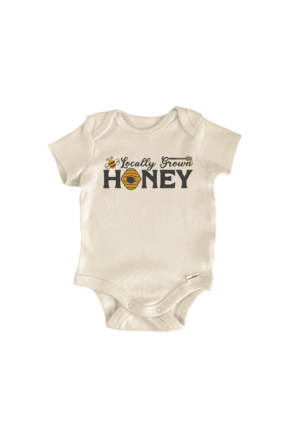 Locally Grown Honey Bee Newborn Baby Bodysuit