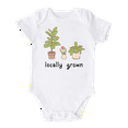 thumbnail image 1 of Locally Grown Succulents Plant Baby Shirt Premium Custom Baby Clothes Unisex Baby Announcement Gift for Mom Newborn Outfit 6-9m White, 1 of 1