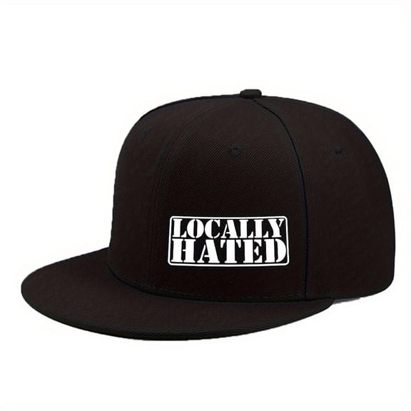 Locally Hated Embroidered Patchwork Trucker Cap Adjustable Unisex Snapback, Attitude Essential