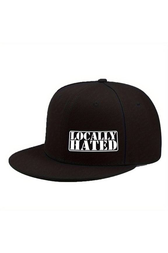 Locally Hated Embroidered Patchwork Trucker Cap Adjustable Unisex Snapback, Attitude Essential