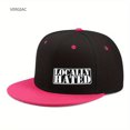 thumbnail image 1 of Locally Hated Embroidered Patchwork Trucker Cap Adjustable Unisex Snapback, Attitude Essential, 1 of 7
