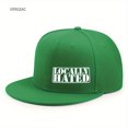 thumbnail image 1 of Locally Hated Embroidered Patchwork Trucker Cap Adjustable Unisex Snapback, Attitude Essential, 1 of 7