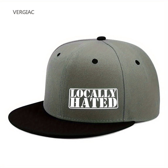 Locally Hated Embroidered Patchwork Trucker Cap Adjustable Unisex Snapback, Attitude Essential