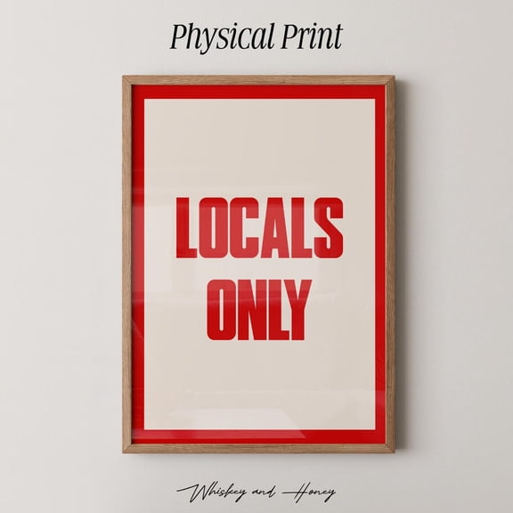 Locals Only Mid Century Modern Gallery Wall Decor Unframed Paper Print