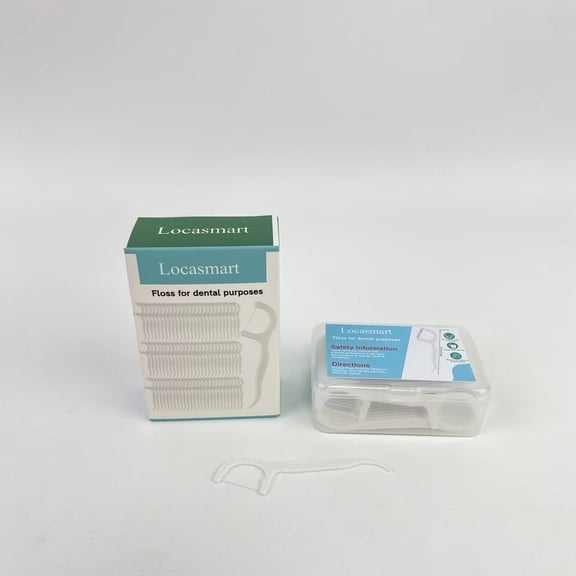 Locasmart Floss for dental purposes,Floss Picks, 100 Count - Unbreakable, Shred-Resistant, Resealable, Unique Flavored Dental Flossers for Adults, Portable