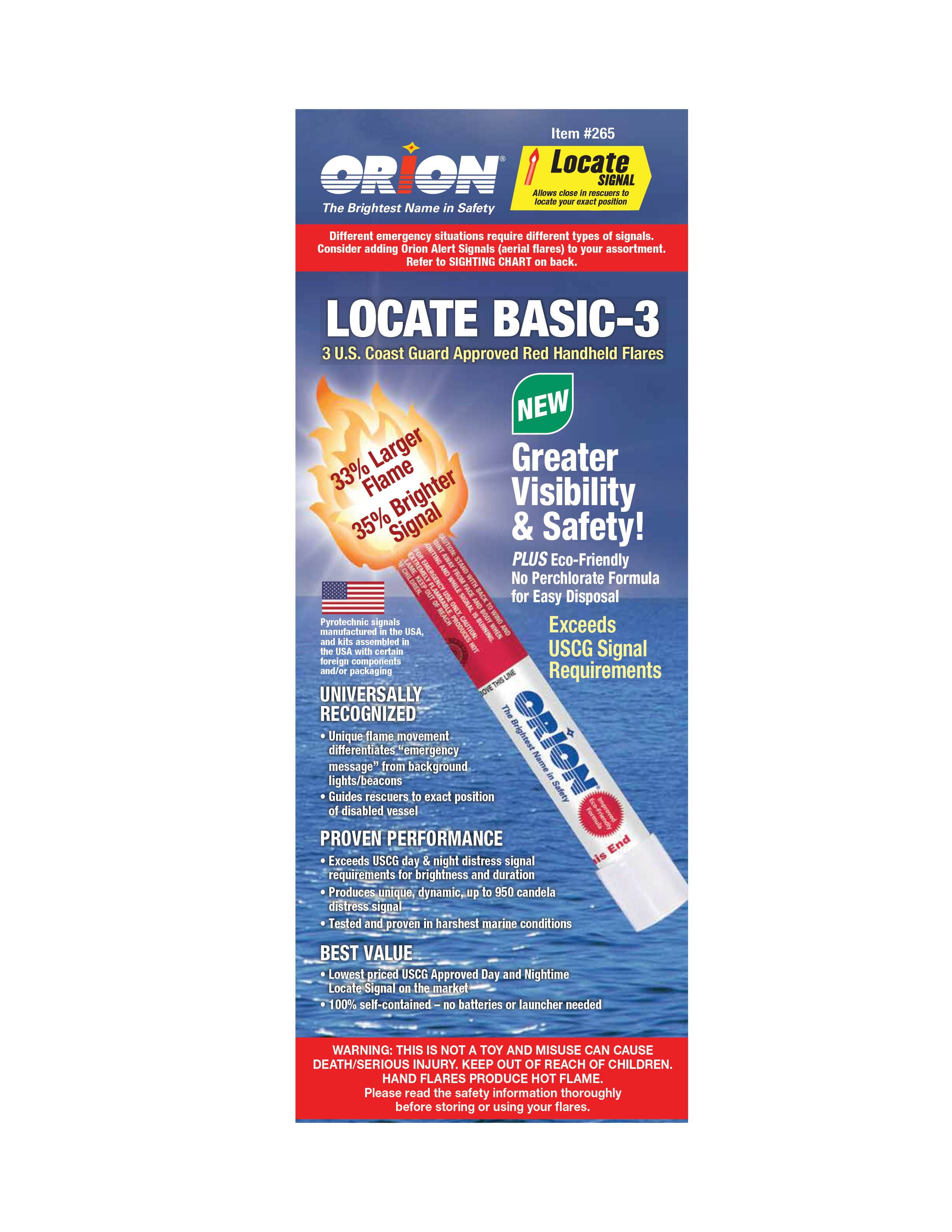 Locate Basic 3 Red Handheld Flare