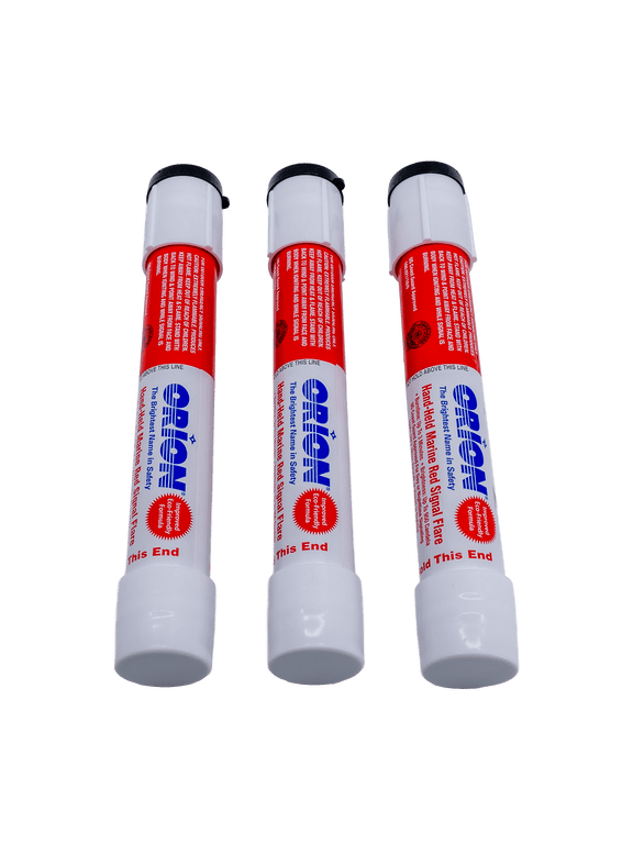 265 Locate Basic-3 Red Handheld Marine Flares, 3-Pack, USCG Approved, Day/Night Signaling