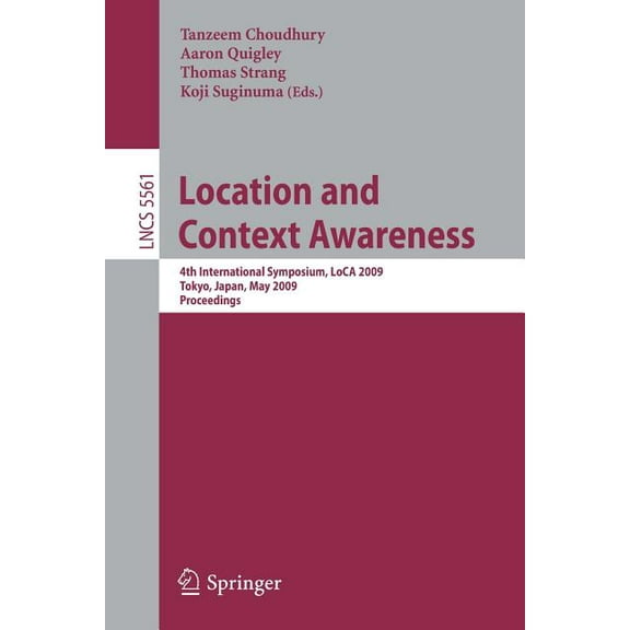 Location and Context Awareness, (Paperback)
