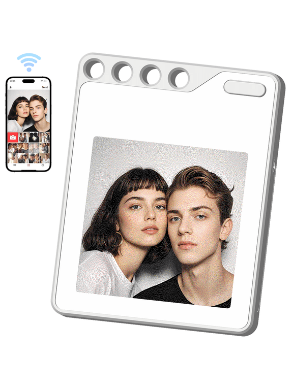 Locator Tags for Phone Pet Luggage Anti-Lost DIY E-Ink Photo Keychain
