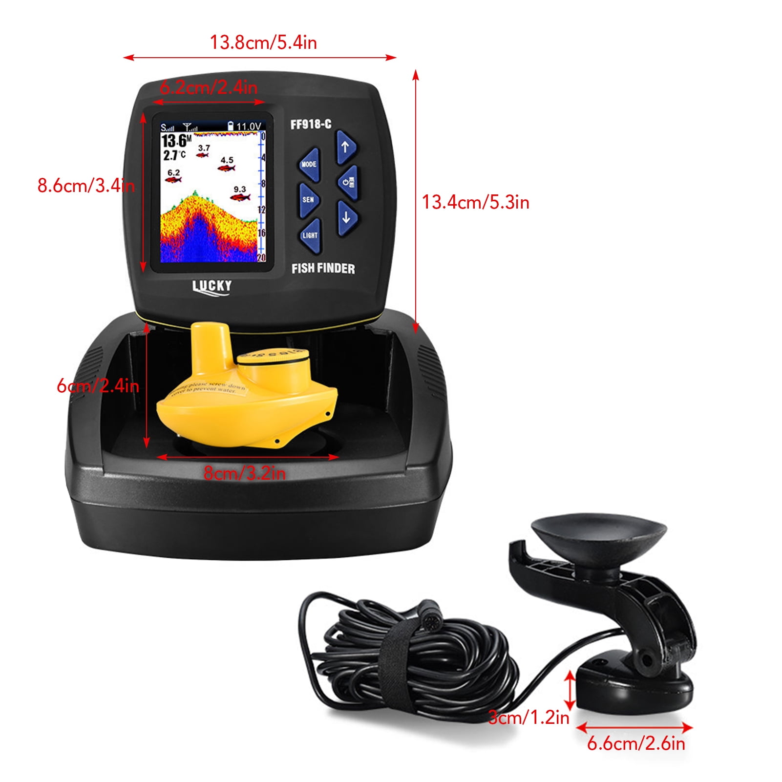 ,Locator With Fish Wirel Sonar Portable Fish With Wired Fish Boat With