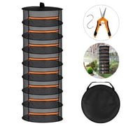 Locbbie Herb Drying Rack, 8-Layer Hanging Mesh Net for Plants/Seeds/Buds, 23.6" Diameter