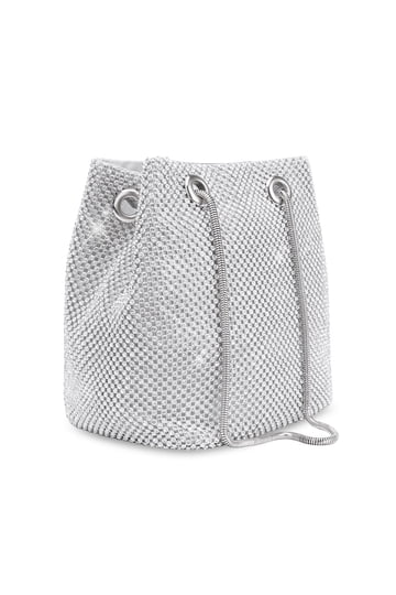 Sac à Bandoulière Femme Hobo En PU Argenté - Pour Voyage - Neuf