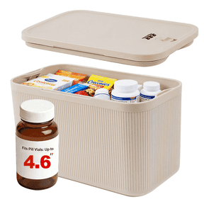 Locbbie Lock Box for Medicine, Small Storage Box with Code, Plus Size Taller Lockable Storage Box with Lid, Locked Box for Safe Medication/Pills/Phone/Personal Items/Snacks/Fridge, 9.25"x5.04"x5.7"