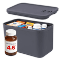thumbnail image 1 of Locbbi Small Lock Box for Medication with Code, Upgrade Plus Size Medicine Lock Box with 3 Combination Locks, BPA-Free Plastic Lockable Storage Bin for Phone, Snack, Fridge, Home, Office, School, 1 of 8