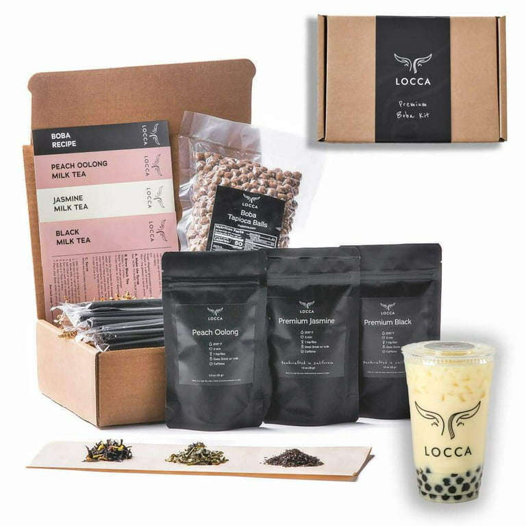 Locca Boba Tea Kit | Vivante | Premium Bubble Tea | Up to 24 Drinks |  Unique Gift Set