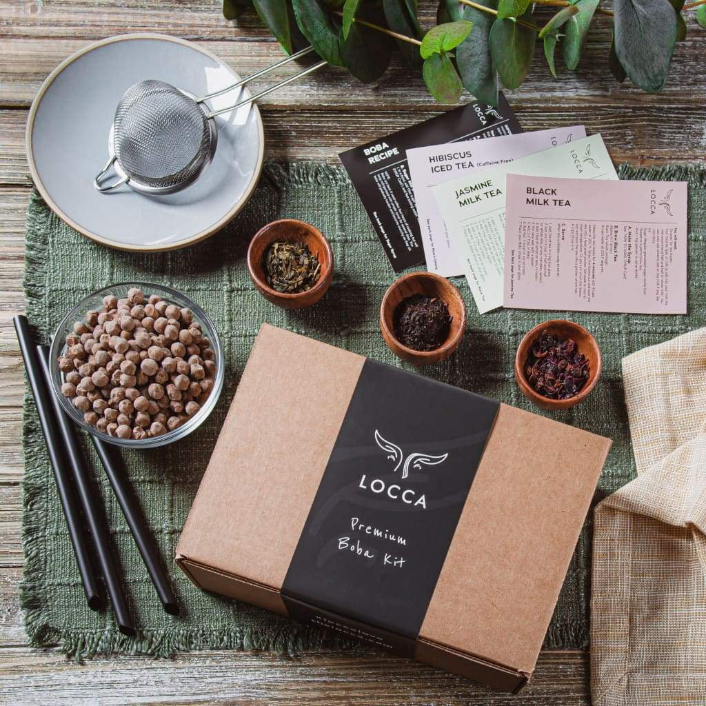 Locca Boba Tea Kit | Hibiscus Dream | Premium Bubble Tea | Up to 24 Drinks | Unique Gift Set