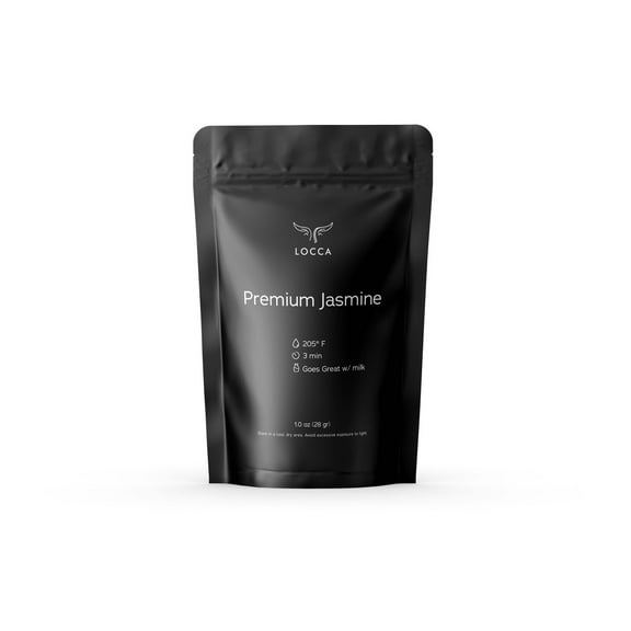 Locca Premium Jasmine Tea - Traditionally Oxidized Leaves with Natural Jasmine Blossoms (1oz)