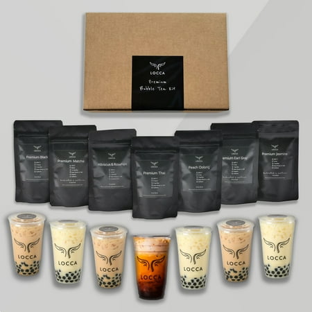 Locca’s Boba Tea Gift Set, Bubble Tea Kit With Multiple Flavors, 56+ Drinks