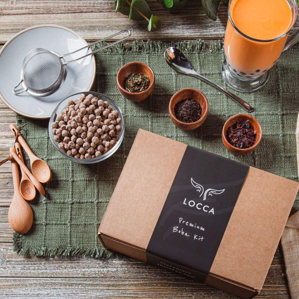 Locca's Thai Christmas Tea Gift Set: DIY Boba Kit  24 Plus Drinks (Count 1)