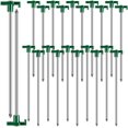 thumbnail image 1 of Loccmat 20 Pcs Metal Tent Stakes Heavy Duty,10 inch Camping Stakes Tent Pegs with 4x10ft Ropes,Galvanized Non-Rust Camping Tent Stakes,Pop Up Canopy Stakes,Tent Spikes for Outdoor Camping,Green, 1 of 7